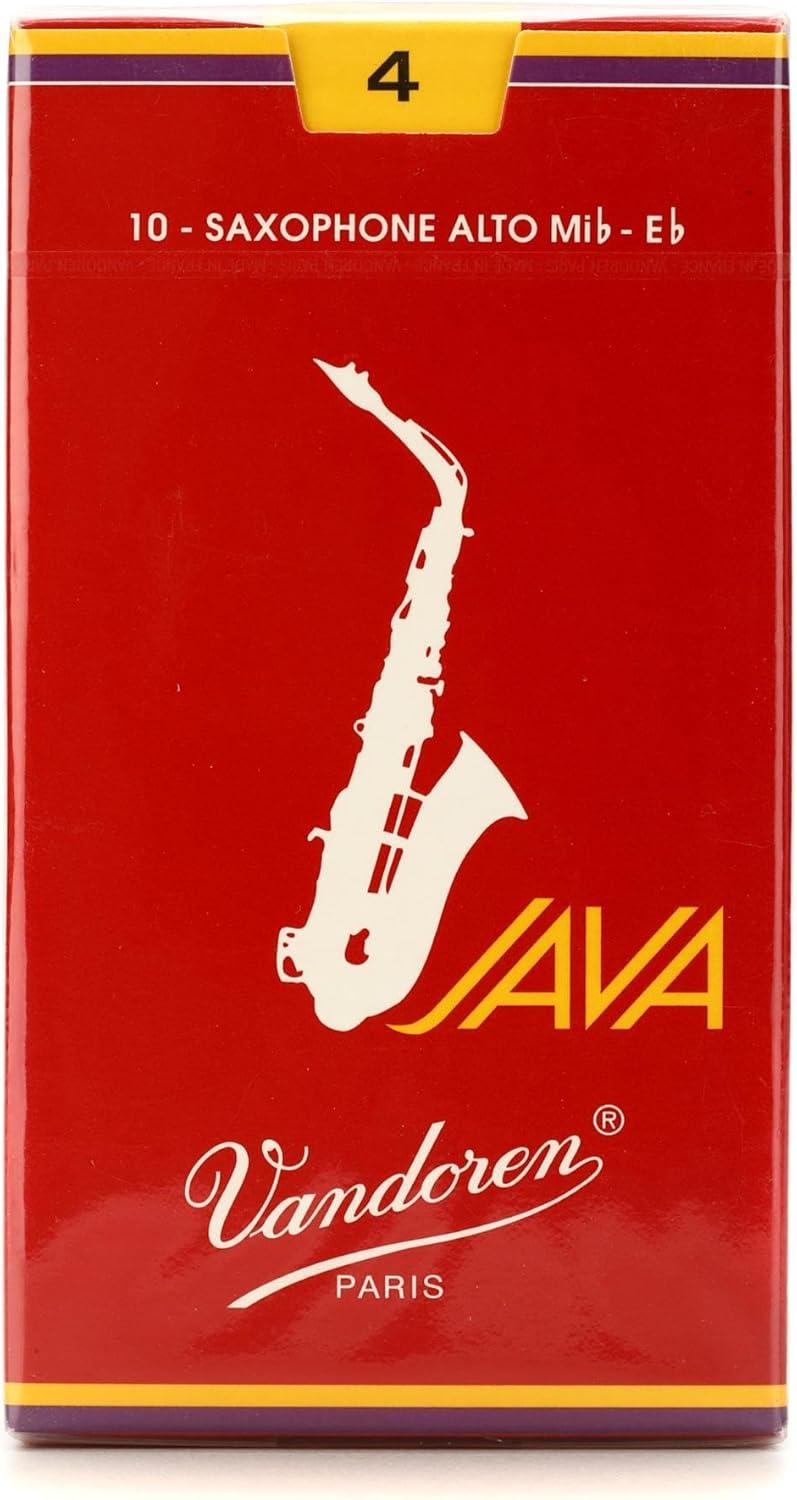 imageVandoren SR263R Alto Sax JAVA Red Reeds Strength 3 Box of 10Strength 4