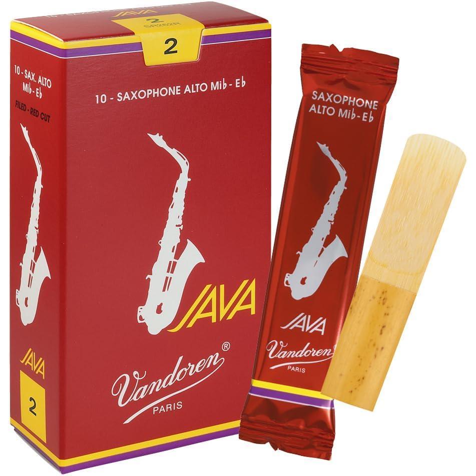 imageVandoren SR263R Alto Sax JAVA Red Reeds Strength 3 Box of 10Strength 2