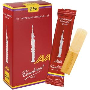imageVandoren SR3025R Soprano Sax JAVA Red Reeds Strength 25 Box of 10Strength 25